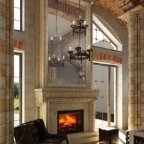 Дизайн частного дома в средневековом стиле.