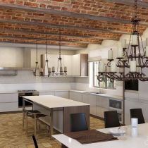 Дизайн частного дома в средневековом стиле.